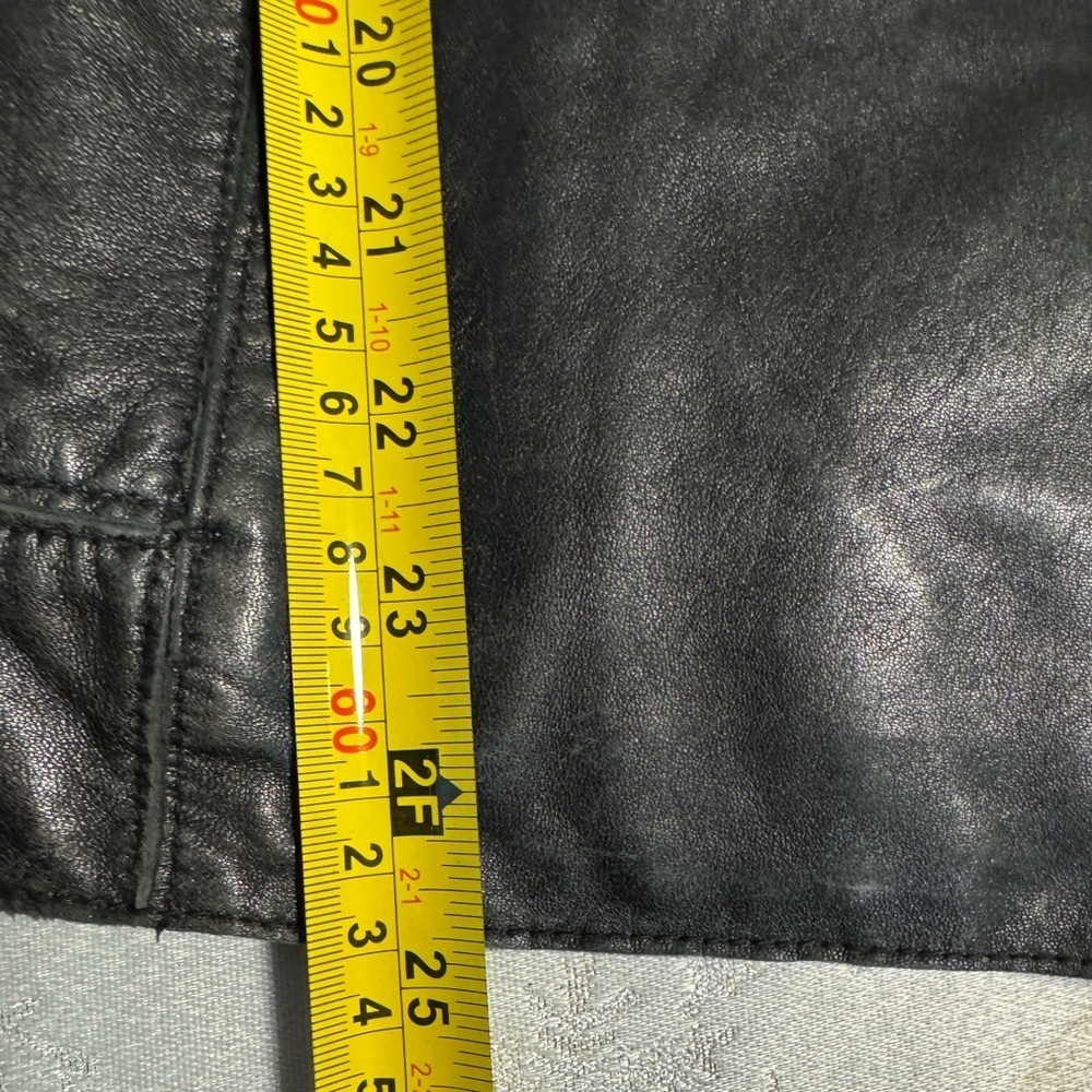 Wilsons Leather Vintage 90s Maxima Jacket Tie Belt Cinch Waist Button Up Collar - Picture 6 of 16
